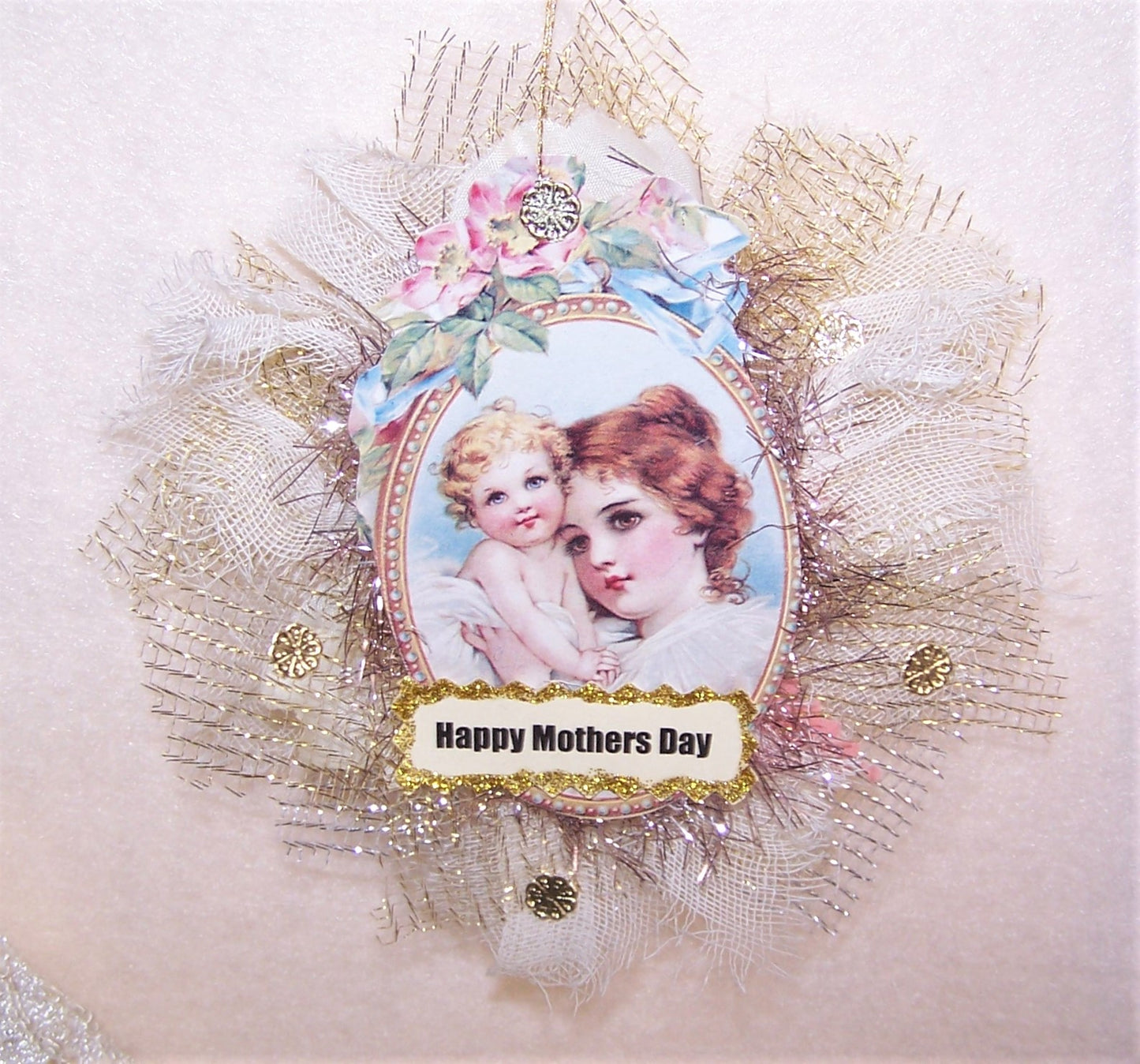Victorian Revival Mother's Day Ornament - Darling Baby and Mama