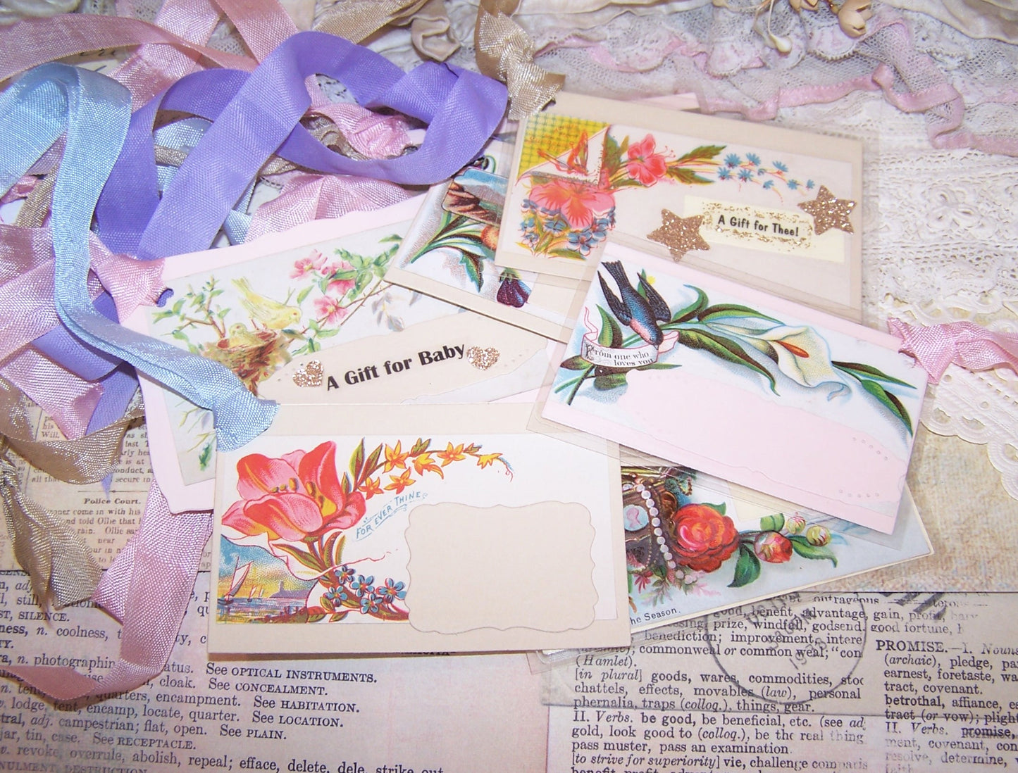 Mixed Media Gift Tag or Package Tie | FROM ONE WHO LOVES YOU