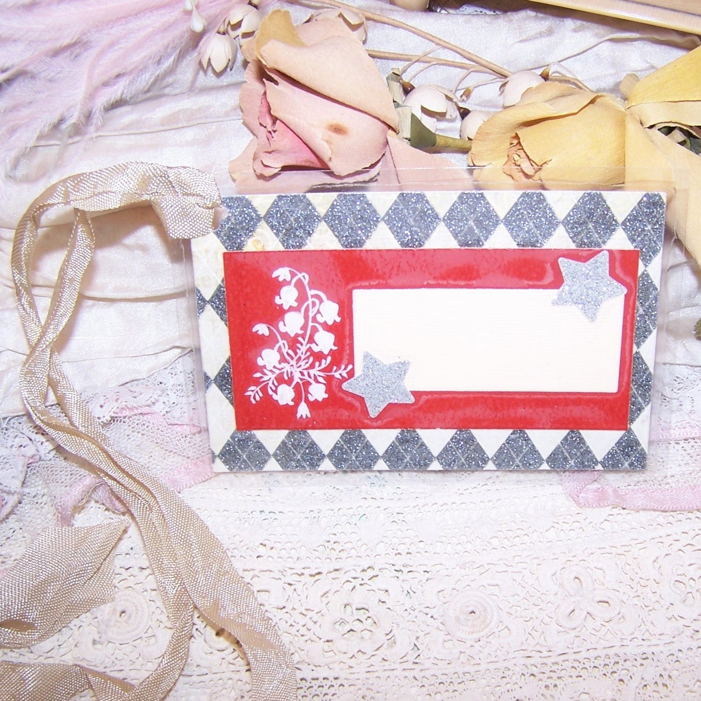 Mixed Media Gift Tag or Package Tie | BEST CHRISTMAS WISHES