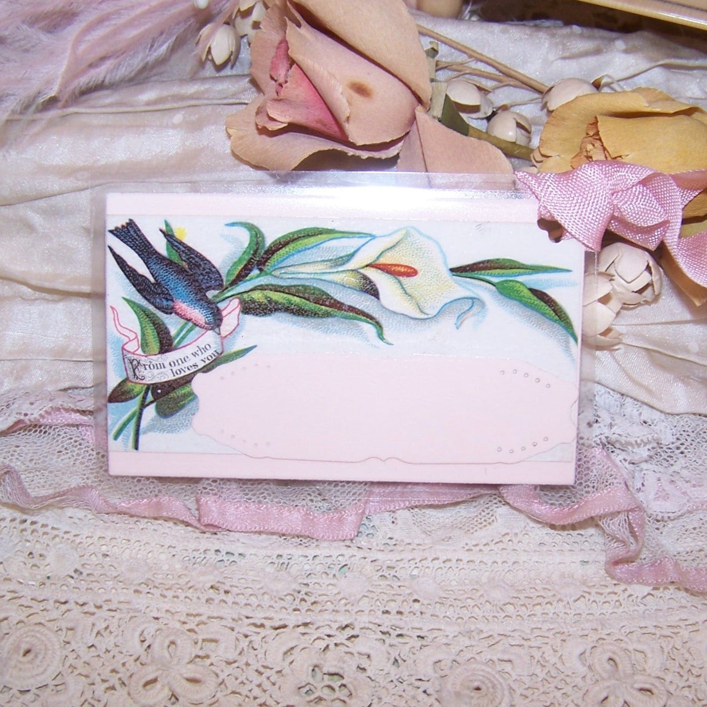 Mixed Media Gift Tag or Package Tie | FROM ONE WHO LOVES YOU