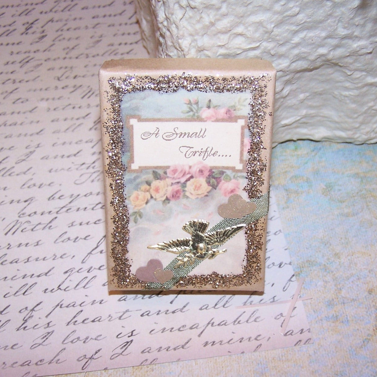 Victorian Inspired Gift Box - A SMALL TRIFLE with Gift Tag and Mini Charms