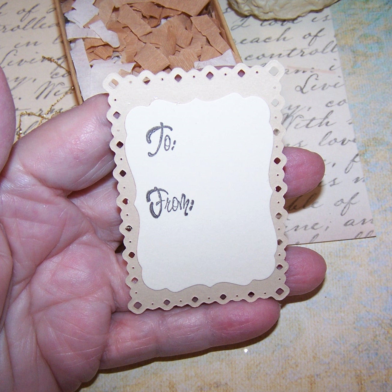 Victorian Inspired Gift Box - A SMALL TRIFLE with Gift Tag and Mini Charms