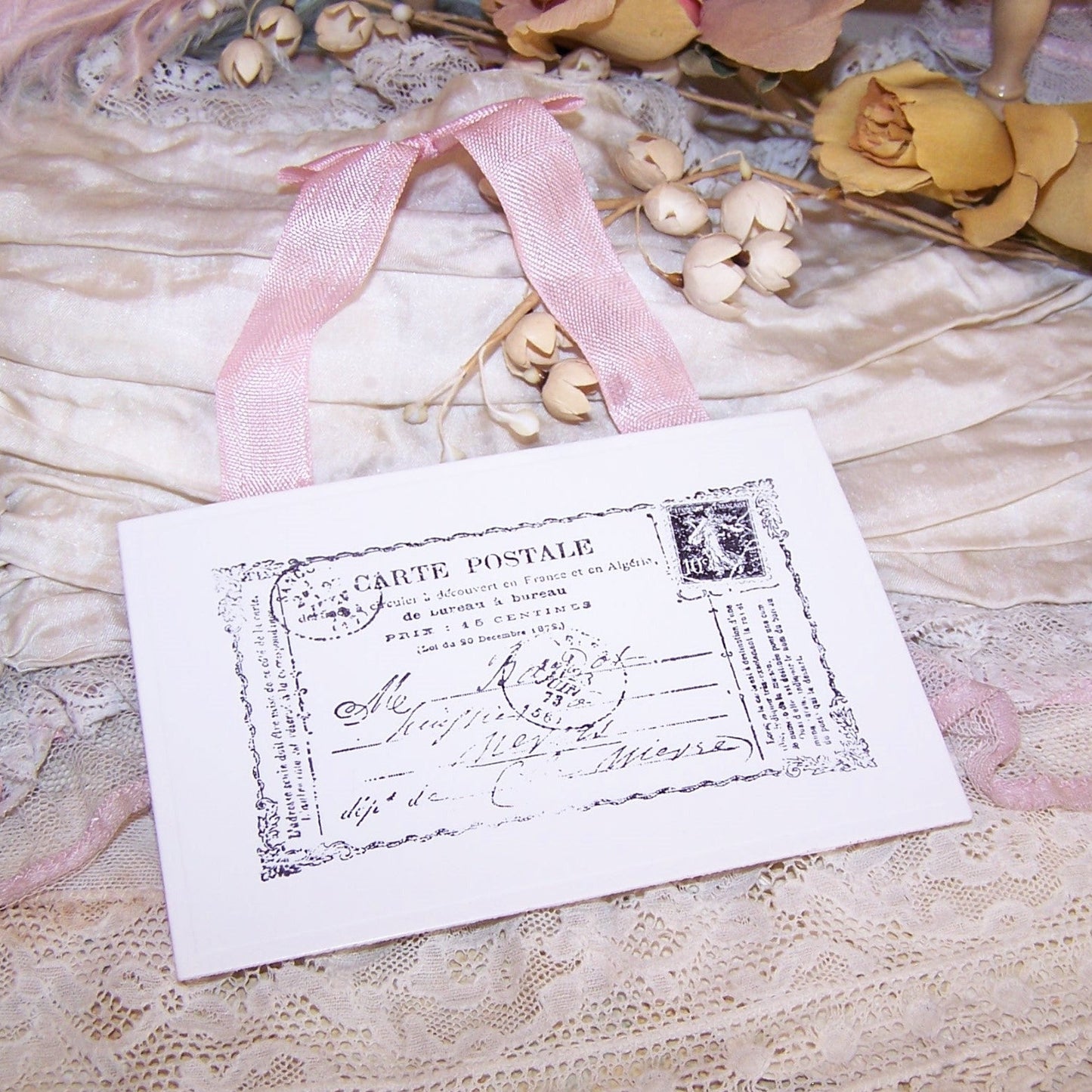Mixed Media Holiday Ornament with Angels - OH HAPPY DAY