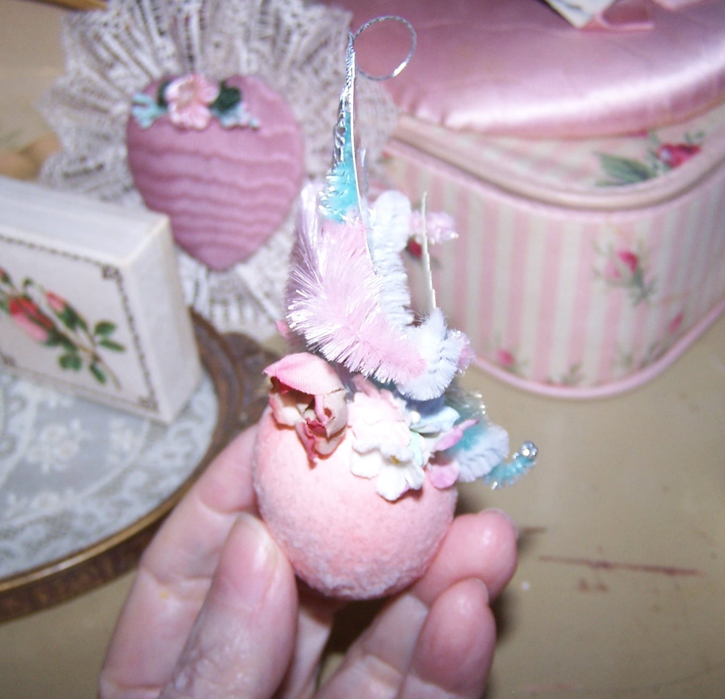 Victorian Revival Chenille Ornament | Girl in Bonnet - OH HAPPY DAY