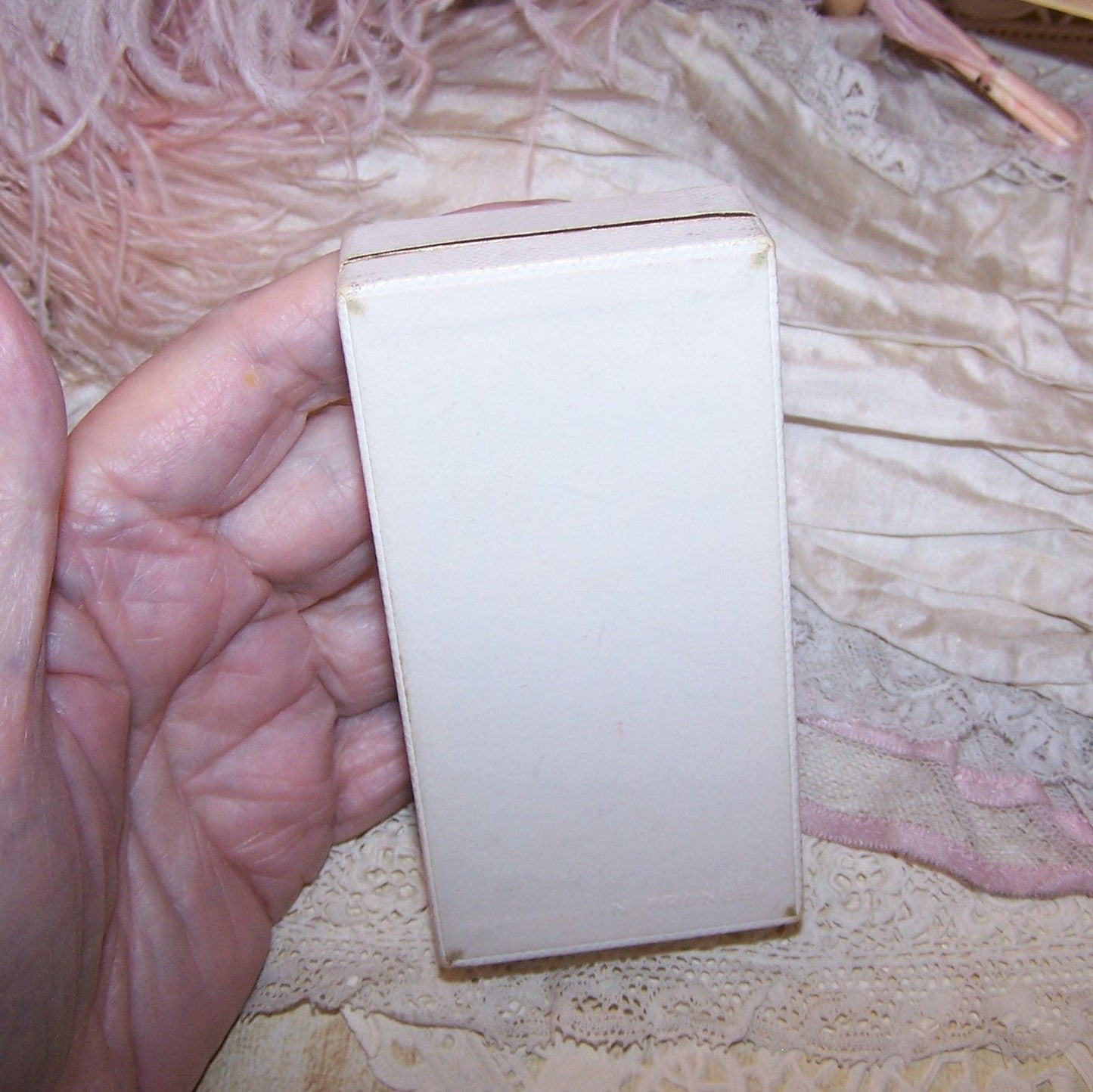 Antique Victorian Jewelry Box - Lady at Her Toilette