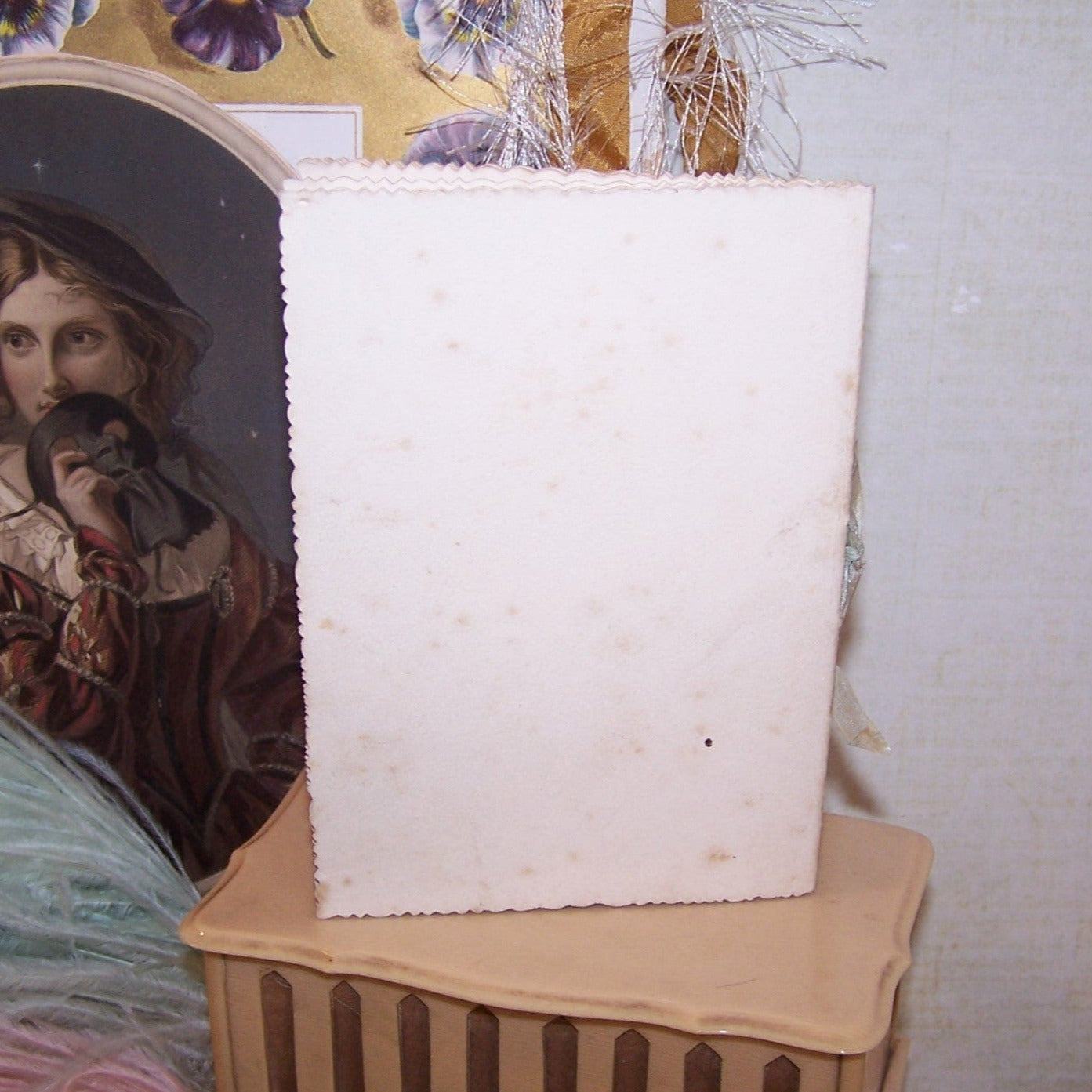 Antique French Softcover Booklet with Chromos - Dieu te Protege | God Protect You