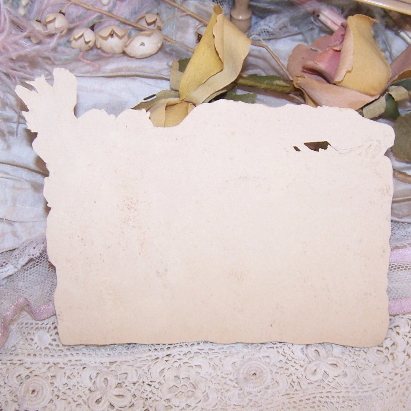 Antique Victorian Die Cut - Horse and Rider in the Drink