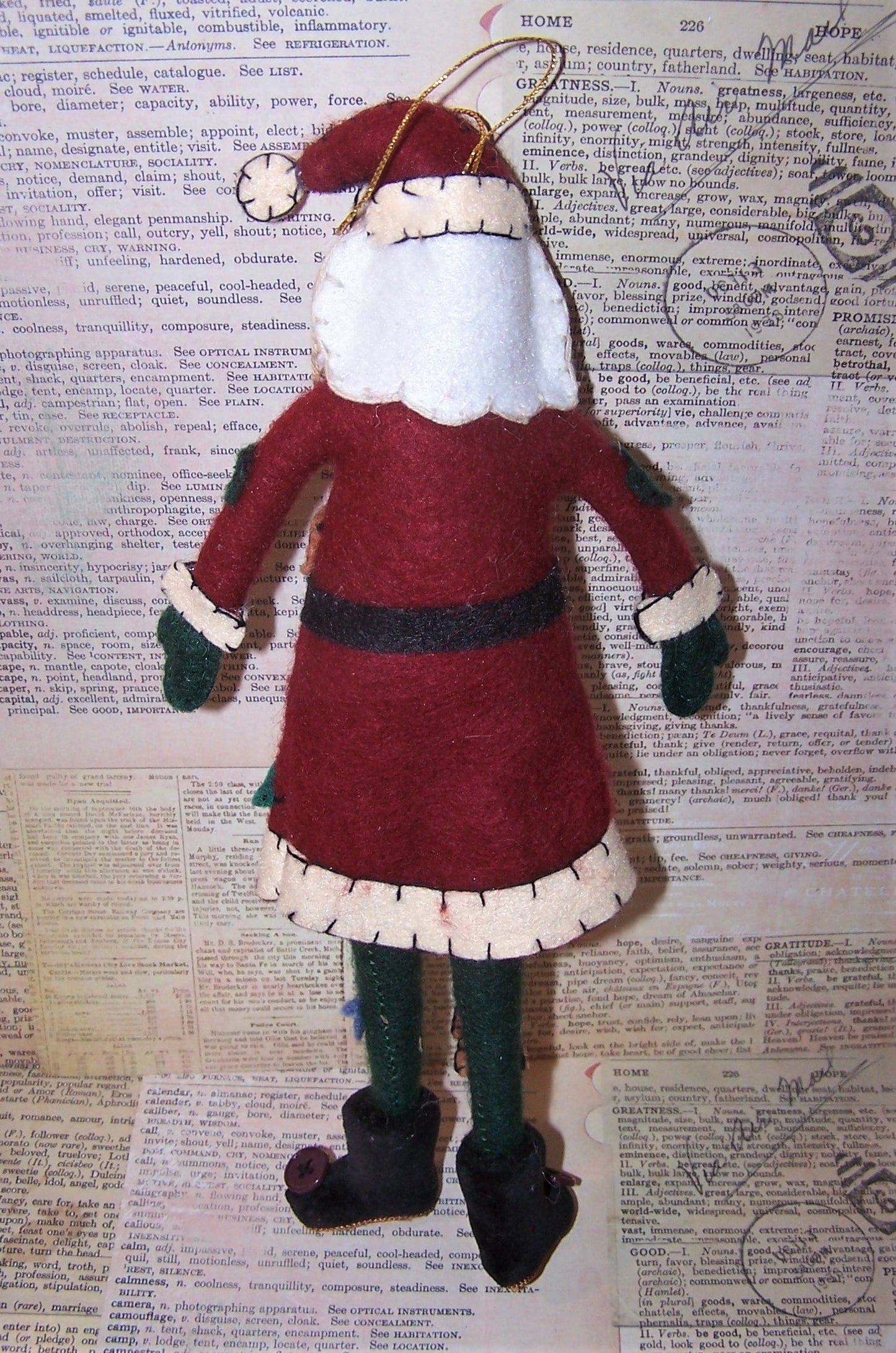 Handmade Felt Santa Claus Christmas Ornament