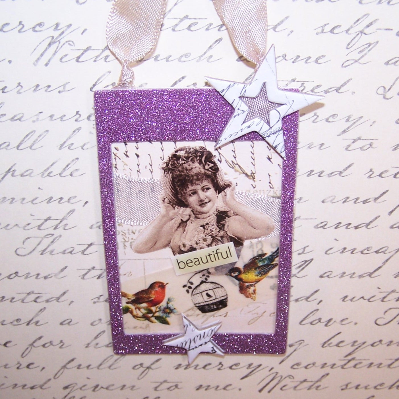 Mixed Media Any Occasion Ornament / Gift Tag | Beautiful