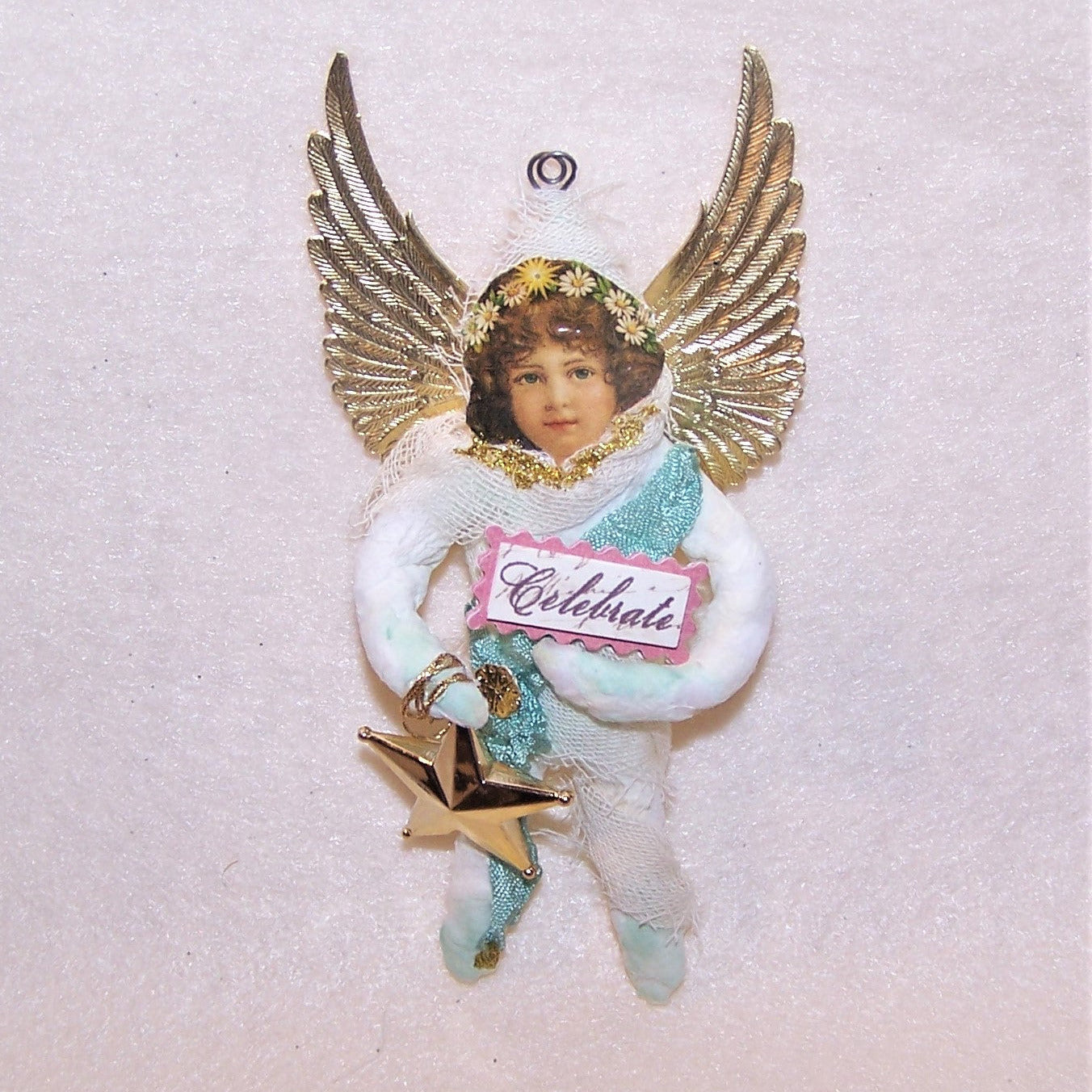 Victorian Revival Spun Cotton Angel Ornament | CELEBRATE