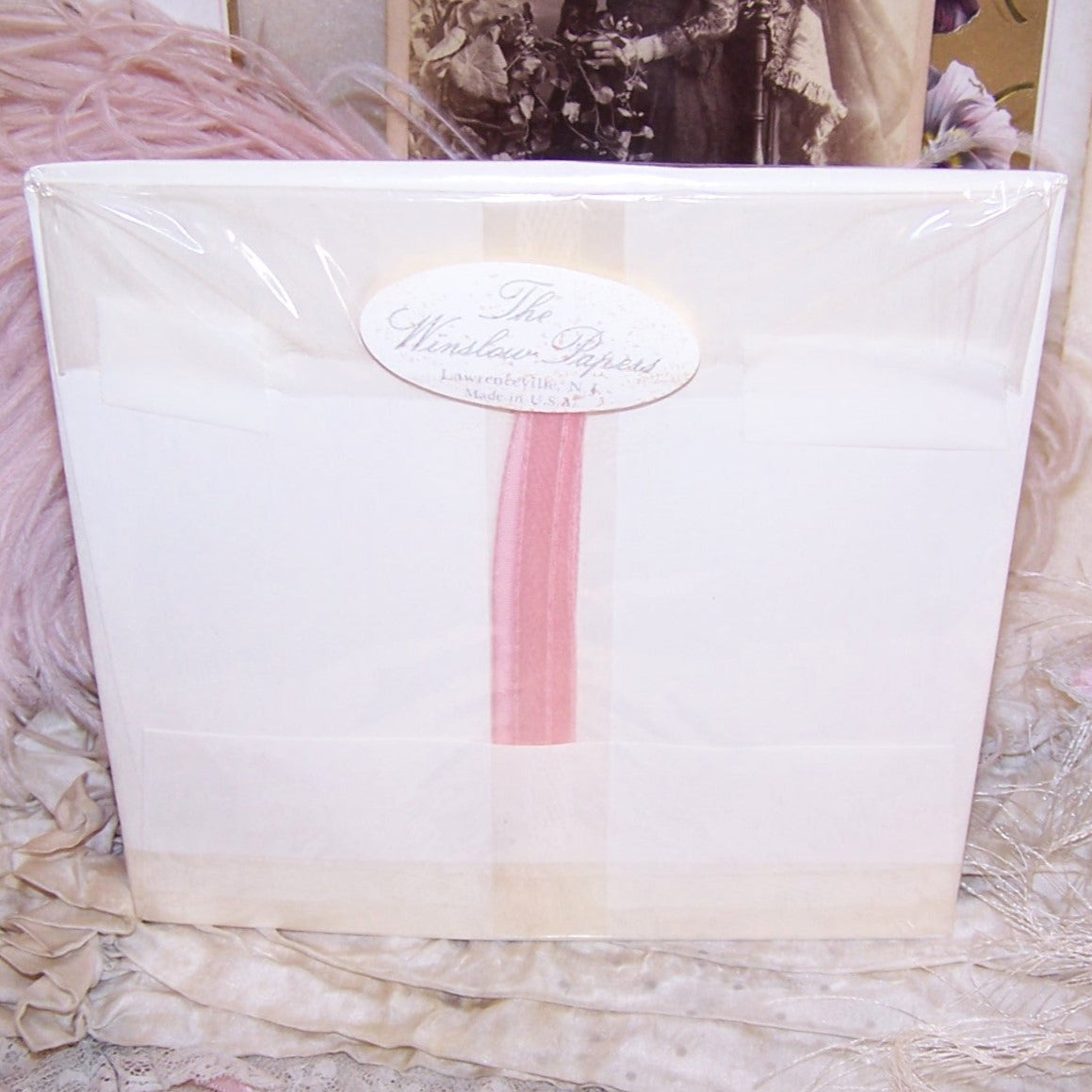 Unopened Winslow Papers Die Cut Heart Card - Loving Greeting