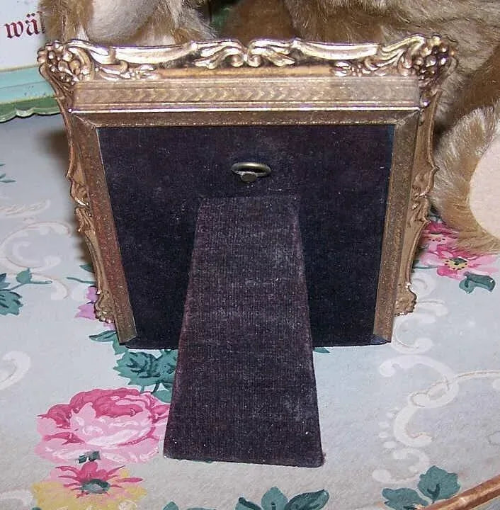 Framed Antique Victorian First Communion Die Cut and Religious Card