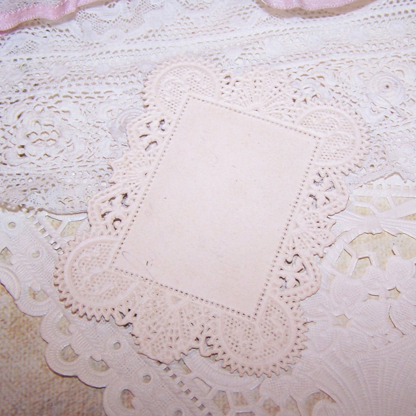 Antique Paper Lace Religious Prayer Card - Infant Jesus
