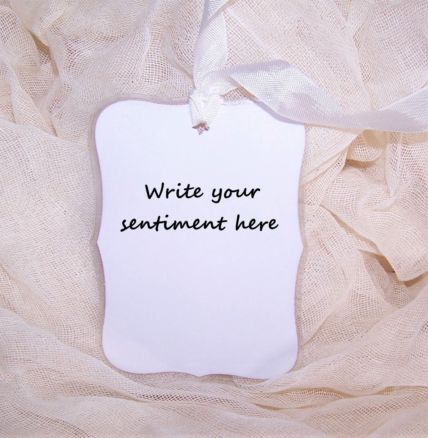 Mixed Media Gift Tag or Package Tie | A HAPPY BIRTHDAY