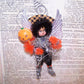 Vintage Look Mixed Media Halloween Ornament - Silver Angel Trick or Treater