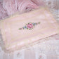 Art Deco Hanky Holder - Peach Satin, Lace and Petit Point Embroidery