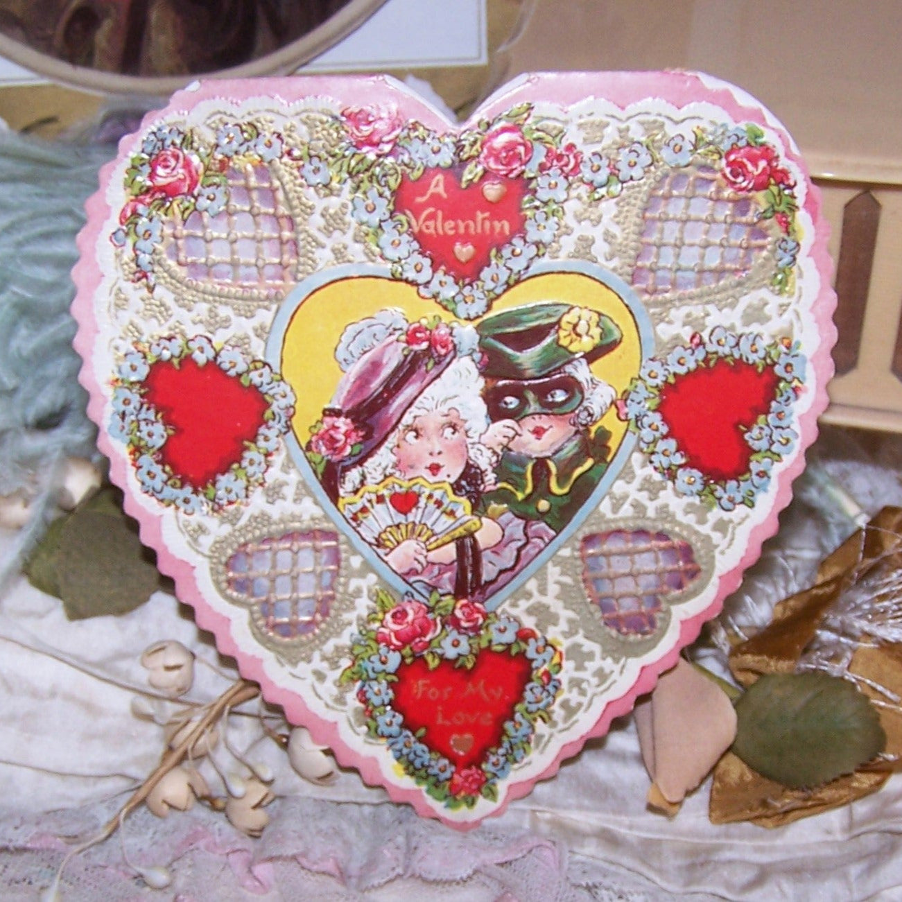 Art Deco Paper Valentine - The Highwayman and The Lady