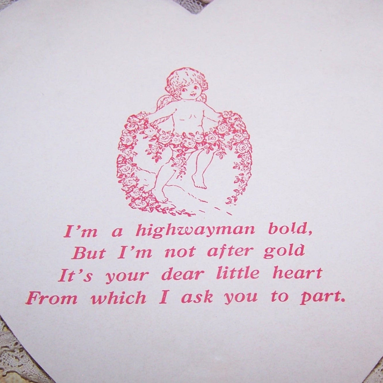 Art Deco Paper Valentine - The Highwayman and The Lady