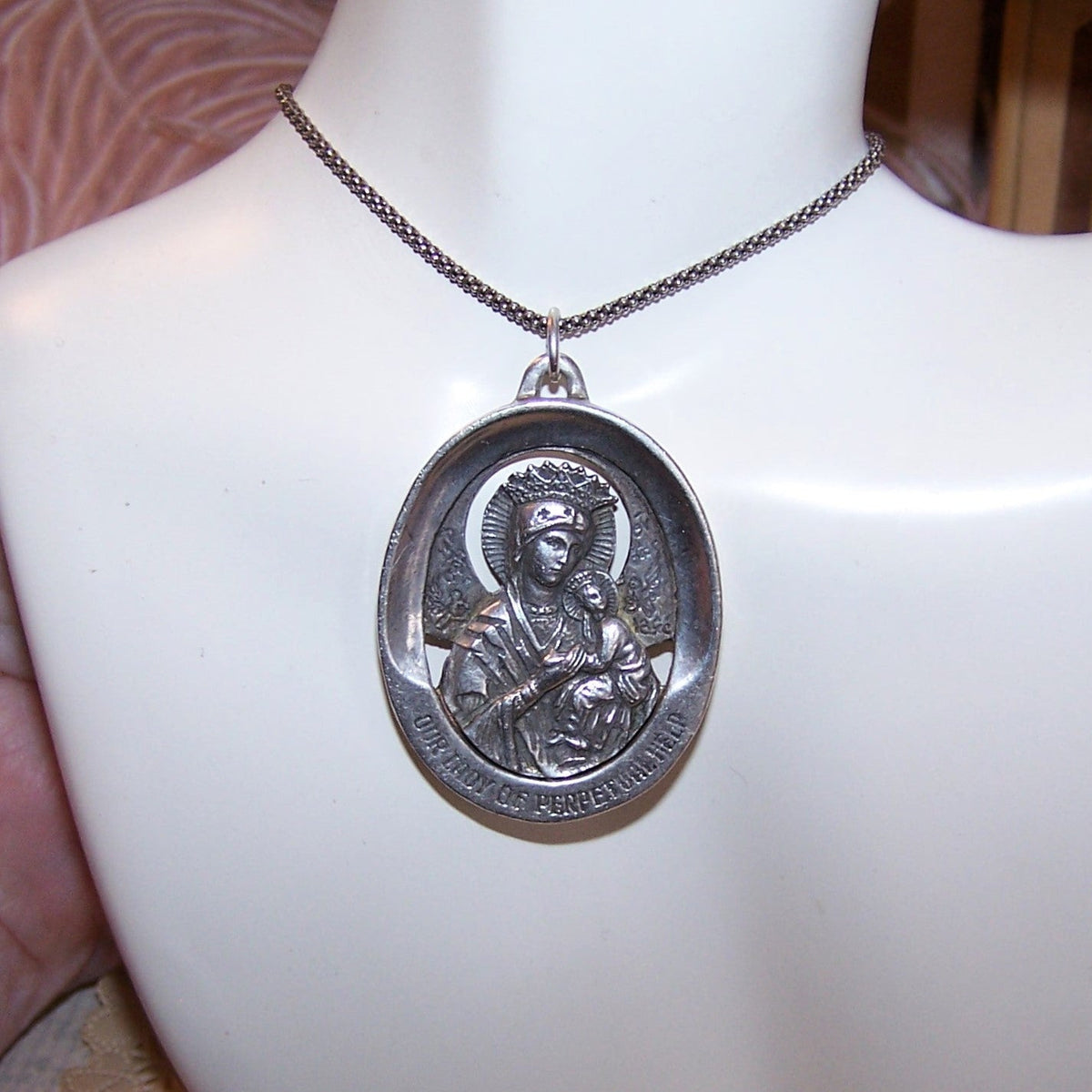 WESTON Sterling Silver Religious Medal/Pendant - Our Lady of Perpetual Help