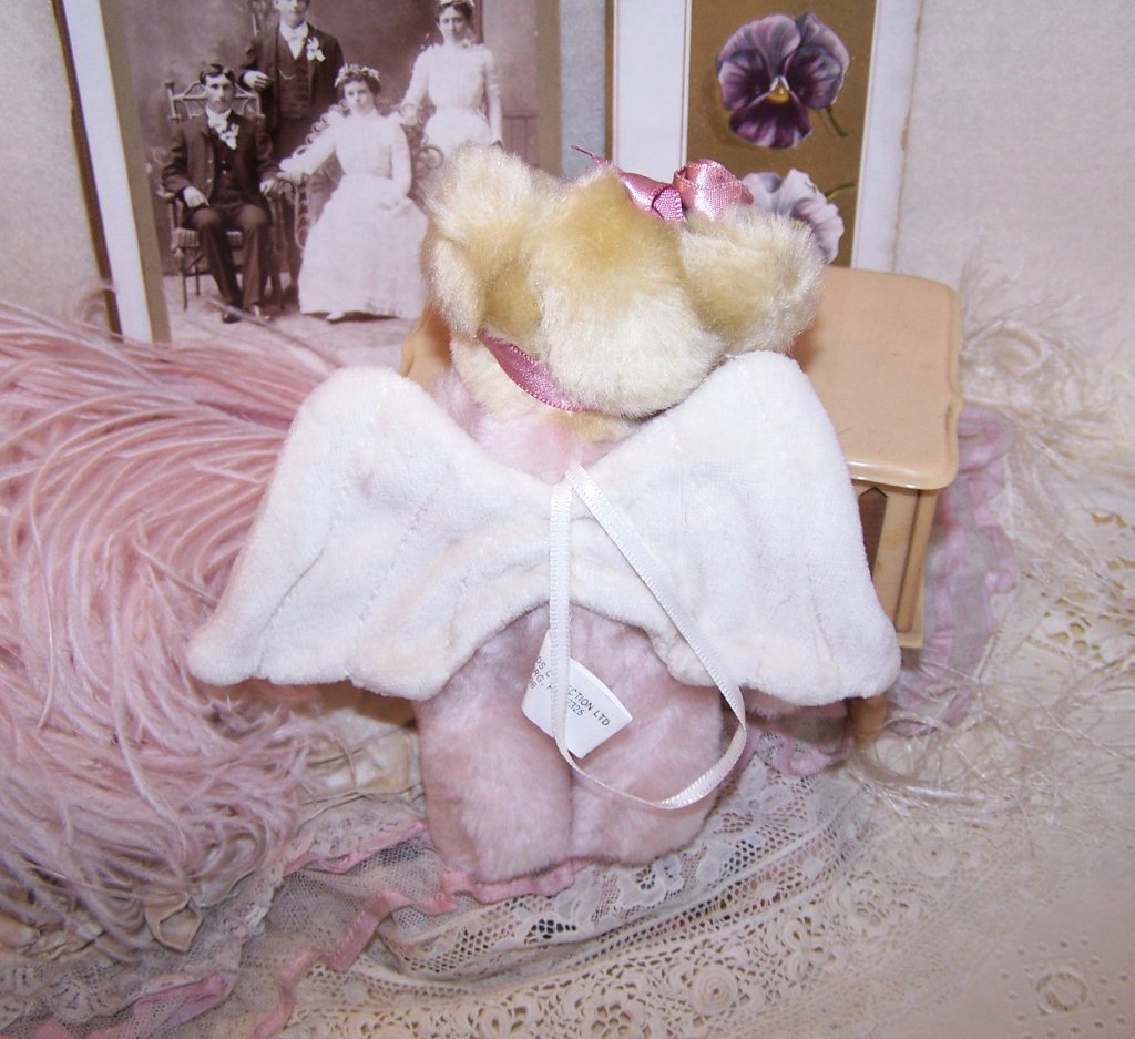 Boyds Bears 6" Pink/Tan Plush Angel Bear - Mint with Tags