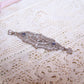 Antique Art Deco 14K Gold Diamond Zircon/Sapphire Lavaliere Pendant
