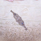 Antique Art Deco 14K Gold Diamond Zircon/Sapphire Lavaliere Pendant