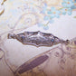 Antique Art Deco 14K Gold Diamond Zircon/Sapphire Lavaliere Pendant