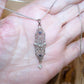 Antique Art Deco 14K Gold Diamond Zircon/Sapphire Lavaliere Pendant