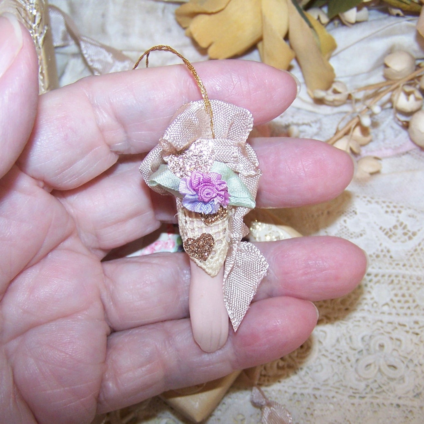 Boxed Holiday Ornament A TOKEN OF LOVE - Extending a Hand in Friendship
