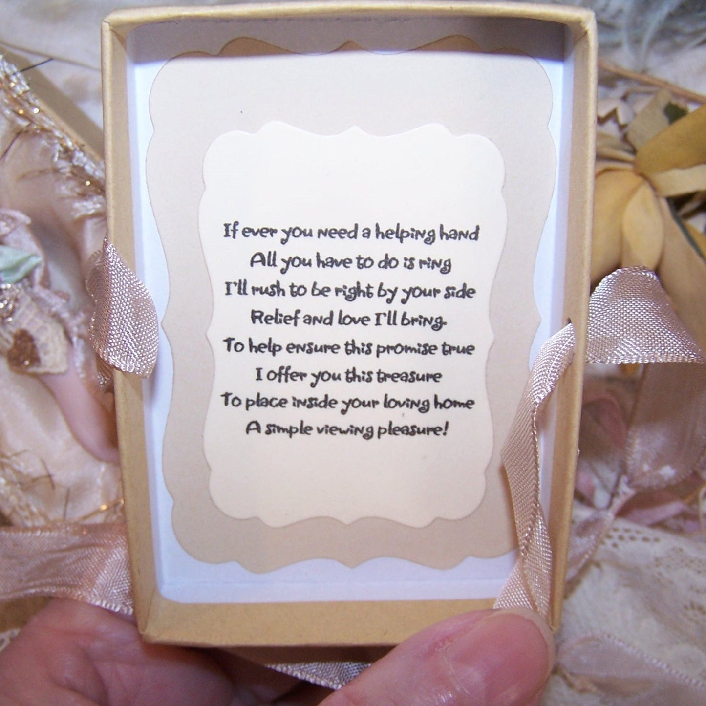 Boxed Holiday Ornament A TOKEN OF LOVE - Extending a Hand in Friendship