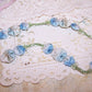 Art Deco French Rococo Garland - 10" Blue White Green Ribbon Trim