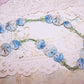 Art Deco French Rococo Garland - 10" Blue White Green Ribbon Trim