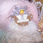 Handcrafted Mixed Media Angel Ornament - HAPPY HOLIDAYS