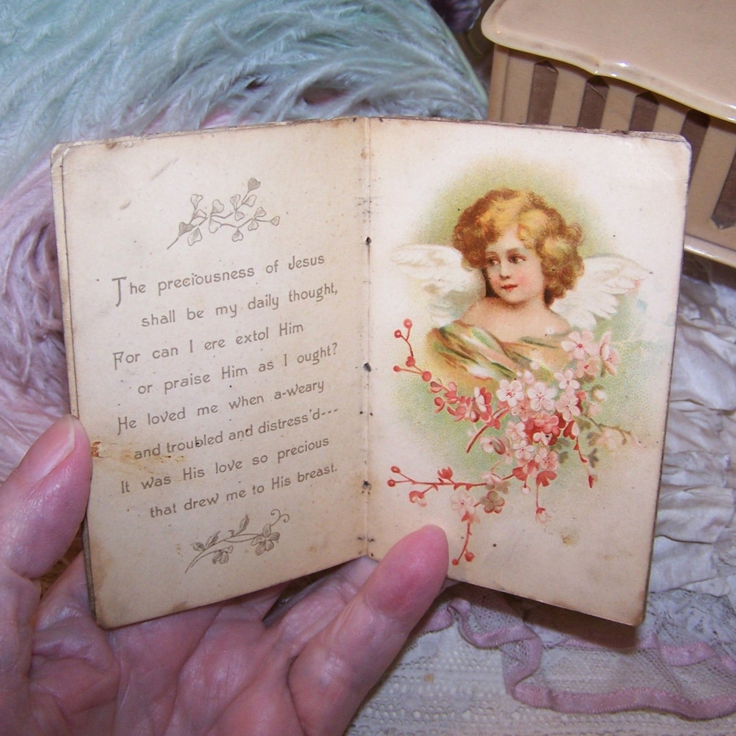 Antique Poetry Booklet - The Preciousness of Jesus | Lovely Angel Graphics