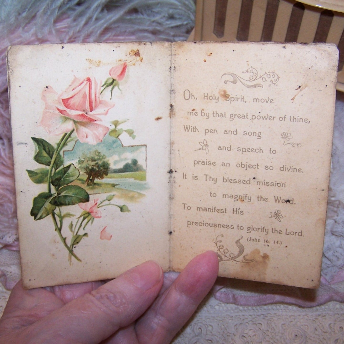 Antique Poetry Booklet - The Preciousness of Jesus | Lovely Angel Graphics
