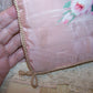 Handpainted Antique French Moire Taffeta Hanky Holder - Needs TLC