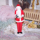 Vintage Made in Japan Plastic Face Santa Claus Standing Figure