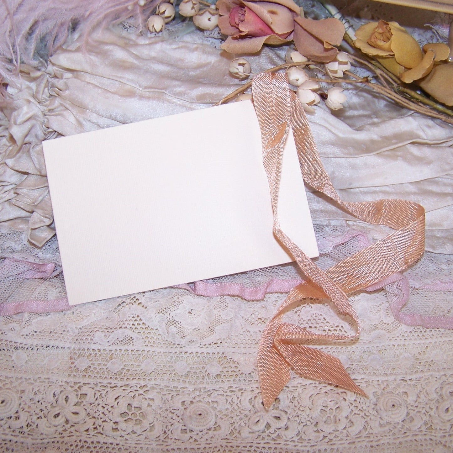 Mixed Media Floral Gift Tag or Package Tie | MAY JOY BE AROUND YOU