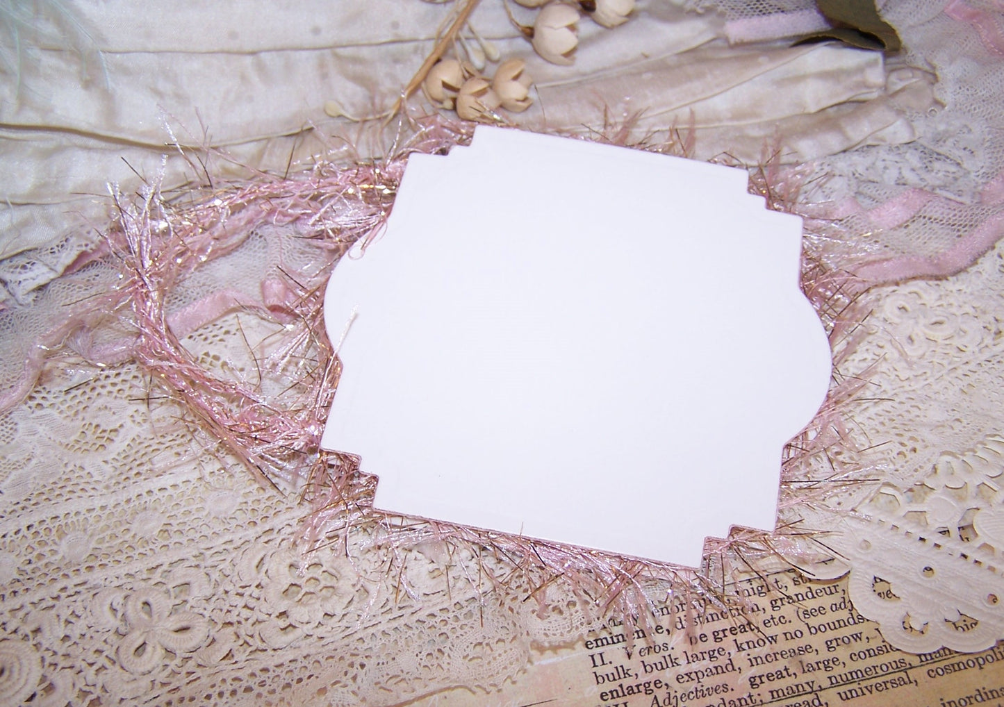 Mixed Media Victorian Revival Angel Ornament - BEAUTIFUL HEART