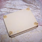 ART DECO Celluloid Jewelry Box - Purple Velvet Interior | 3 Ring Slot