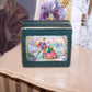 Antique Made in italy Italian Jewelry / Trinket / Display Box - Ice Skating Scene