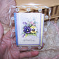 Unused 1950s Pansies Greeting Card - Get Well Wishes