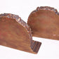 Art Deco Handpainted Floral Wood Bookends Book Ends