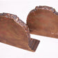 Art Deco Handpainted Floral Wood Bookends Book Ends