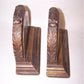 Art Deco Handpainted Floral Wood Bookends Book Ends