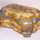 Italian Tole Handpainted Wood Box - Large with Lots of Florals