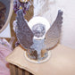 Upcycled Made in Japan Christmas Ornament - Silver Pink Angel