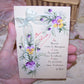 Antique Handpainted French Postcard - Happy New Year with Pansies
