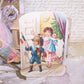 Antique Victorian Die Cut - Children at Christmas