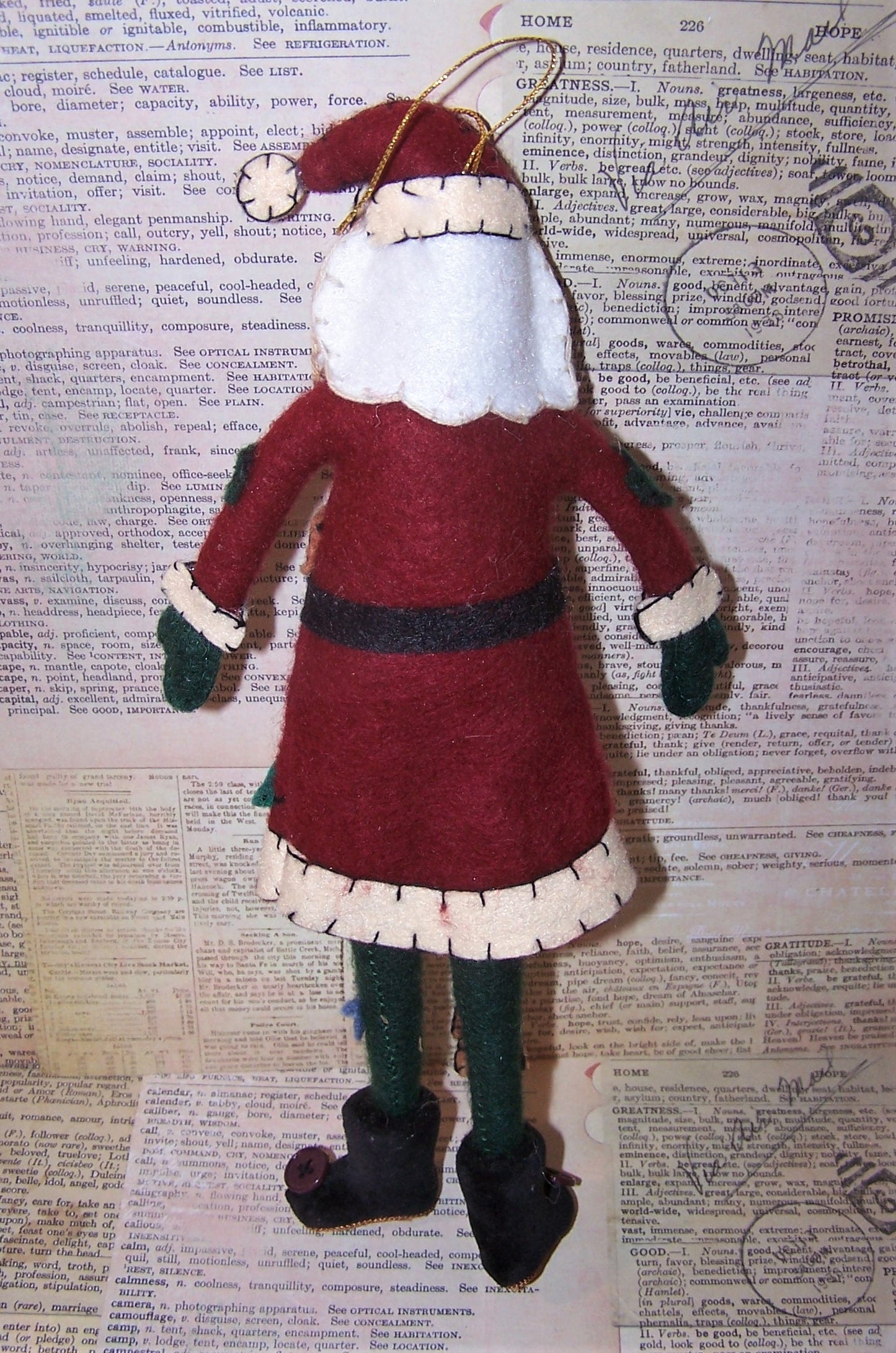 Handmade Felt Santa Claus Christmas Ornament / Decoration